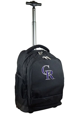 Colorado Rockies Black Wheeled Premium Backpack