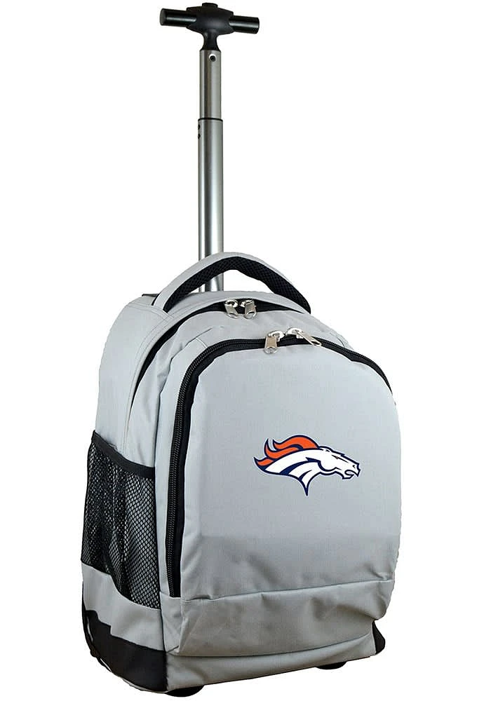 Denver Broncos Grey Wheeled Premium Backpack