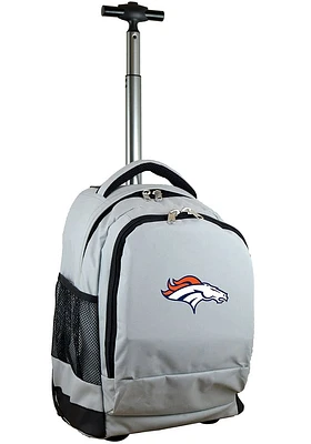 Denver Broncos Grey Wheeled Premium Backpack