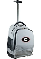 Georgia Bulldogs Grey Wheeled Premium Backpack