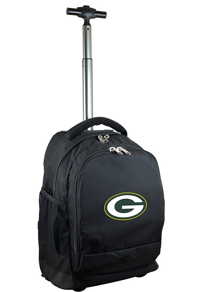 Green Bay Packers Black Wheeled Premium Backpack