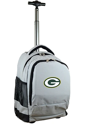 Green Bay Packers Grey Wheeled Premium Backpack