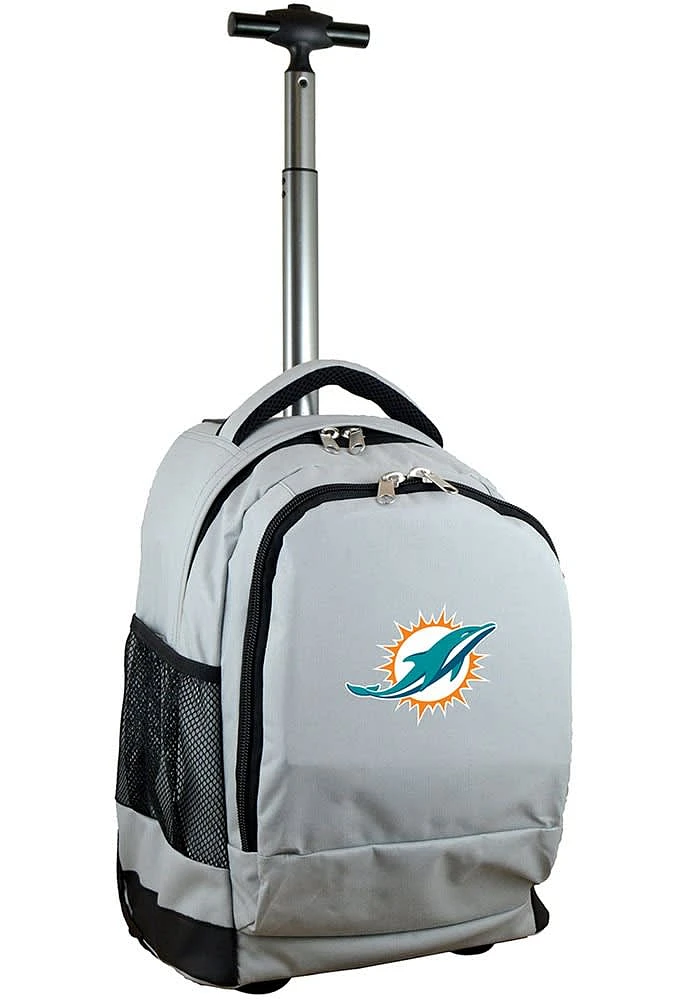 Miami Dolphins Grey Wheeled Premium Backpack