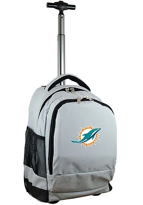 Miami Dolphins Grey Wheeled Premium Backpack