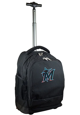 Miami Marlins Black Wheeled Premium Backpack