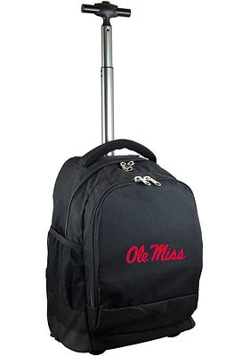 Ole Miss Rebels Black Wheeled Premium Backpack