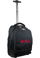 Ole Miss Rebels Black Wheeled Premium Backpack