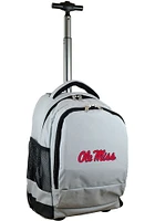 Ole Miss Rebels Grey Wheeled Premium Backpack