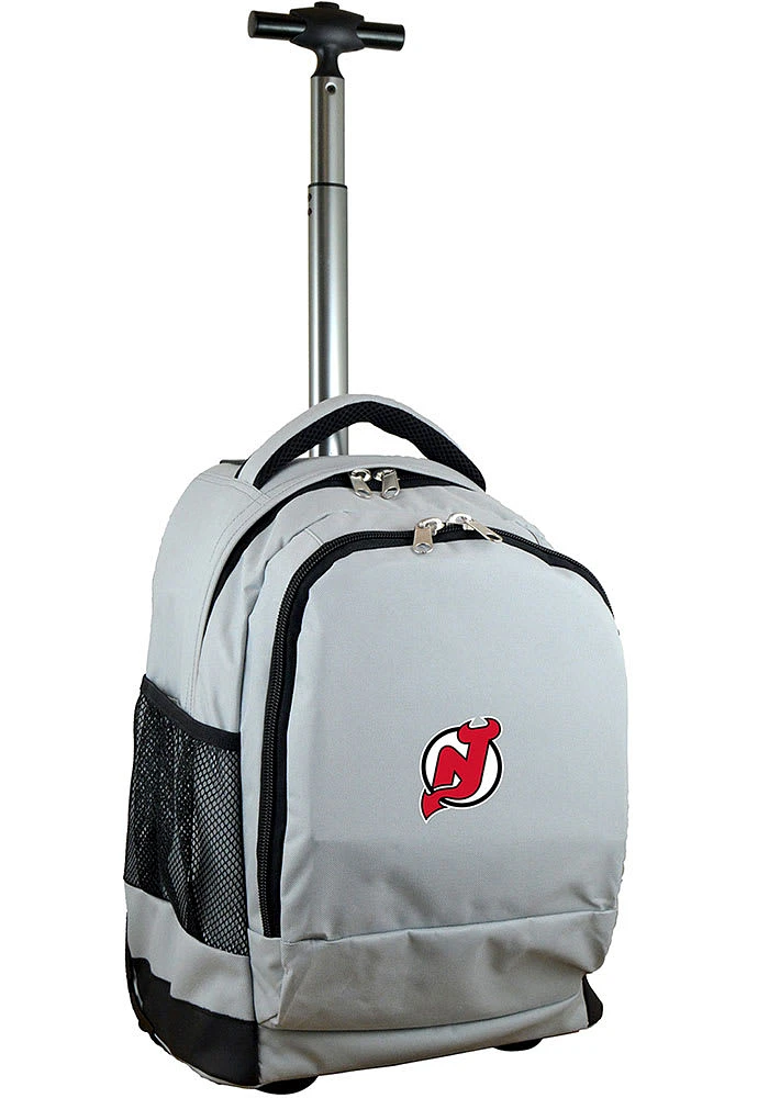 New Jersey Devils Grey Wheeled Premium Backpack