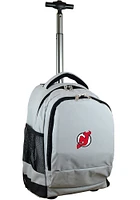New Jersey Devils Grey Wheeled Premium Backpack