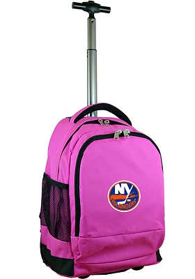 New York Islanders Pink Wheeled Premium Backpack