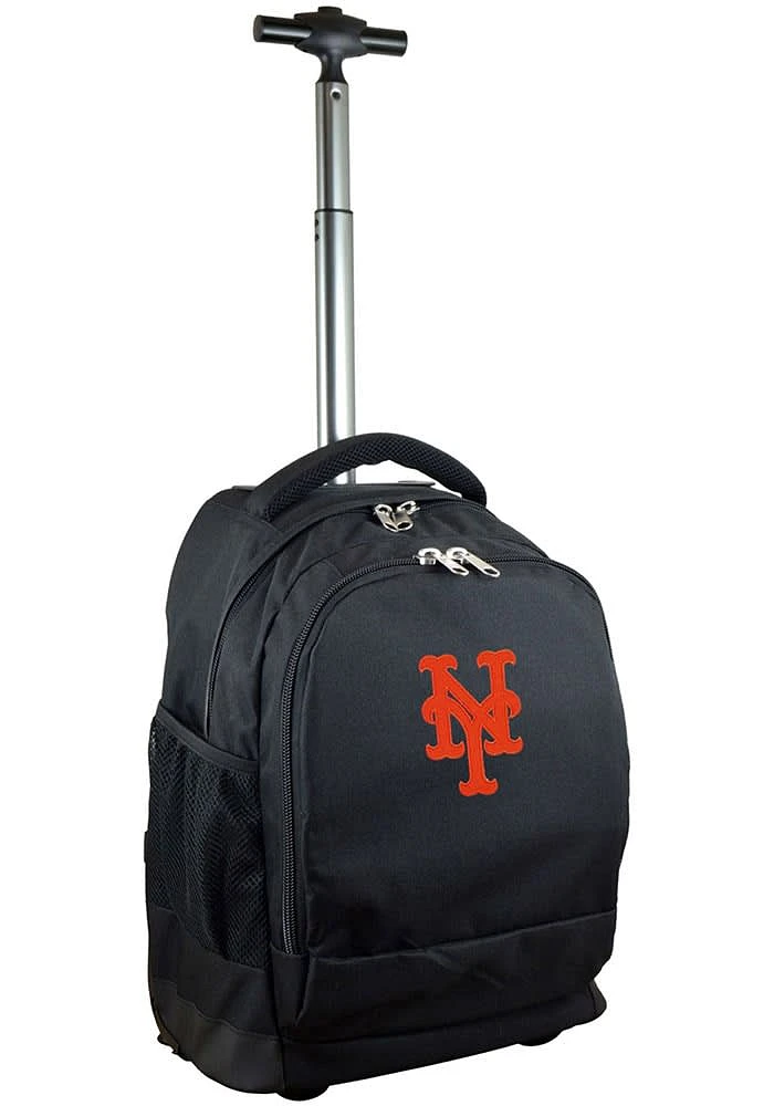 New York Mets Black Wheeled Premium Backpack