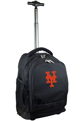 New York Mets Black Wheeled Premium Backpack