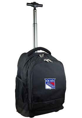 New York Rangers Black Wheeled Premium Backpack