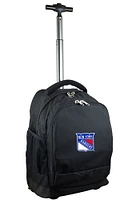 New York Rangers Black Wheeled Premium Backpack