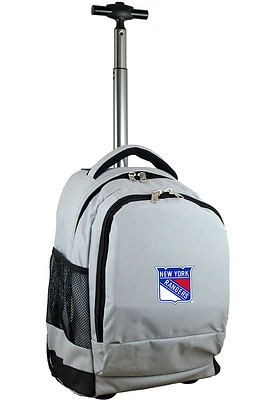 New York Rangers Grey Wheeled Premium Backpack