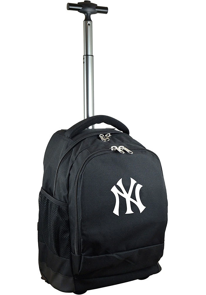 New York Yankees Black Wheeled Premium Backpack