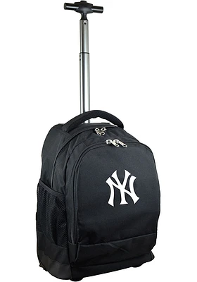 New York Yankees Black Wheeled Premium Backpack