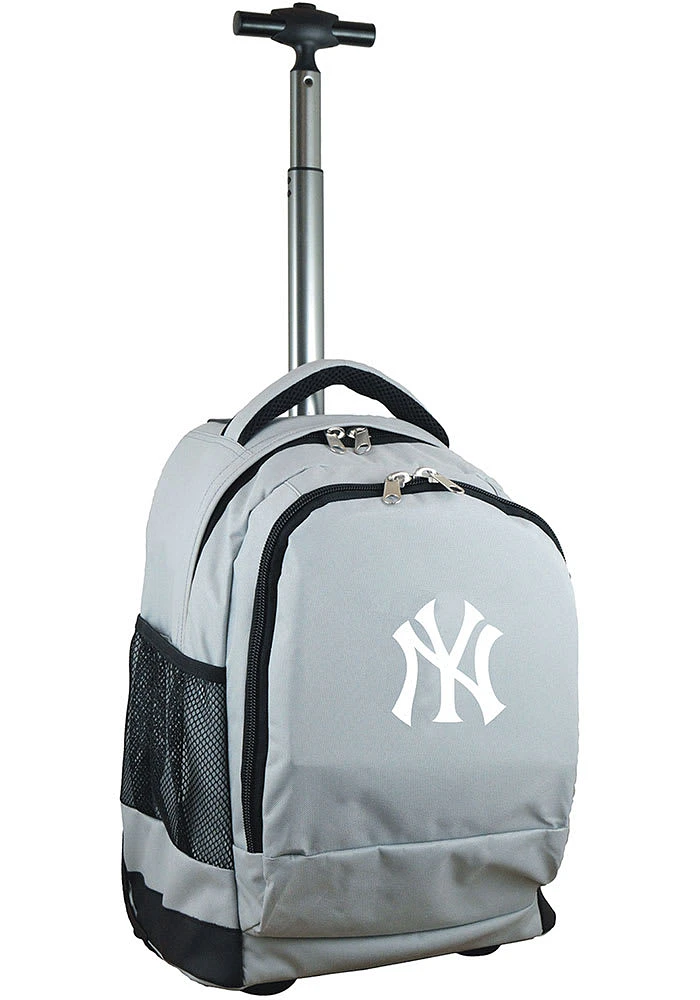 New York Yankees Grey Wheeled Premium Backpack