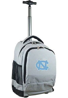 North Carolina Tar Heels Grey Wheeled Premium Backpack