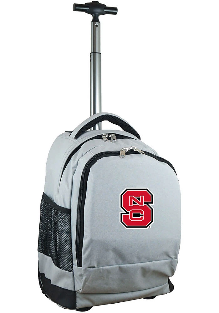 NC State Wolfpack Grey Wheeled Premium Backpack