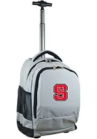 NC State Wolfpack Grey Wheeled Premium Backpack