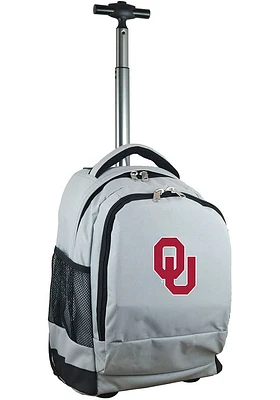 Oklahoma Sooners Grey Wheeled Premium Backpack