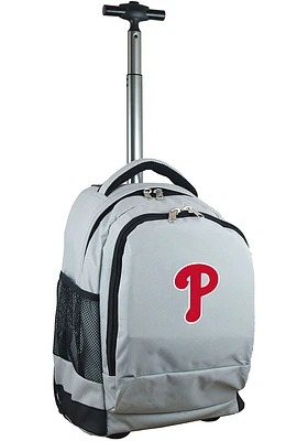 Philadelphia Phillies Grey Wheeled Premium Backpack