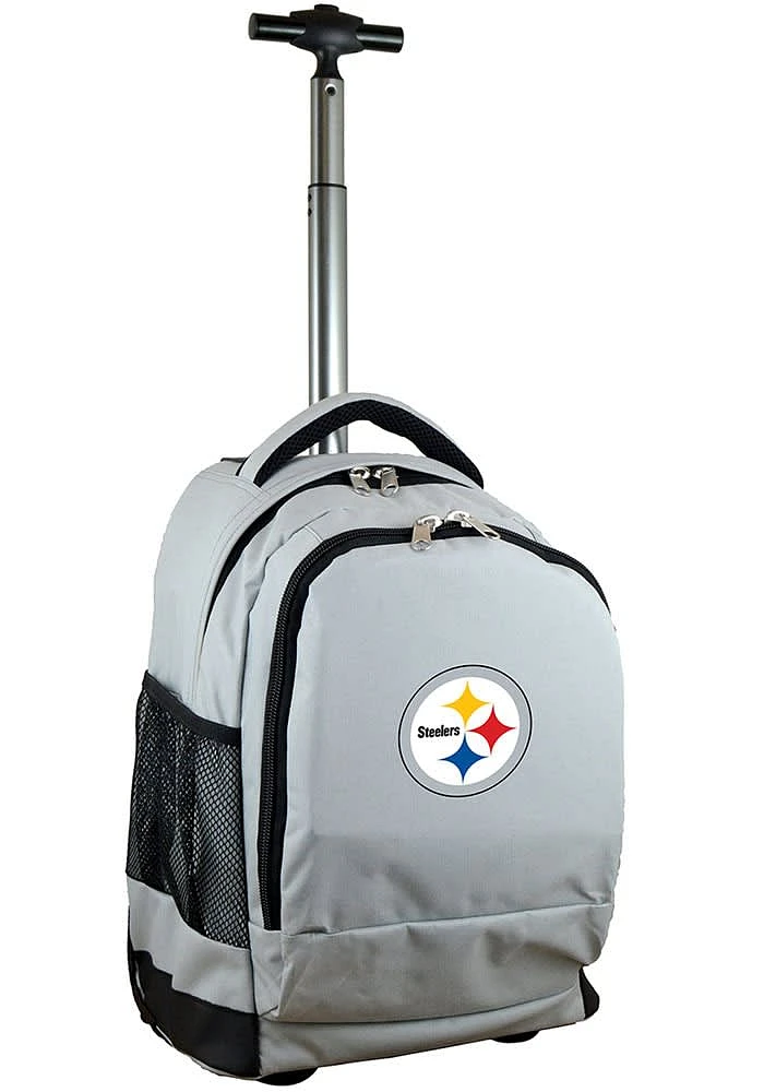 Pittsburgh Steelers Grey Wheeled Premium Backpack