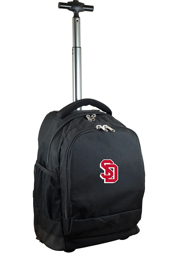 South Dakota Coyotes Black Wheeled Premium Backpack