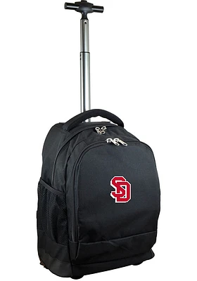 South Dakota Coyotes Black Wheeled Premium Backpack