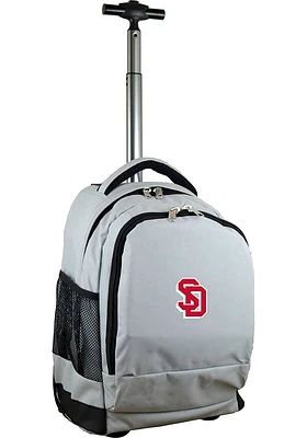 South Dakota Coyotes Grey Wheeled Premium Backpack