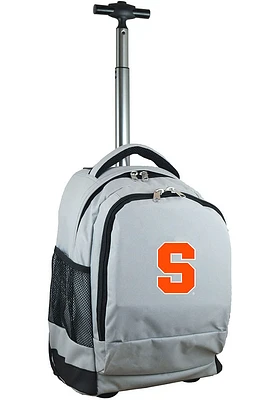 Syracuse Orange Grey Wheeled Premium Backpack