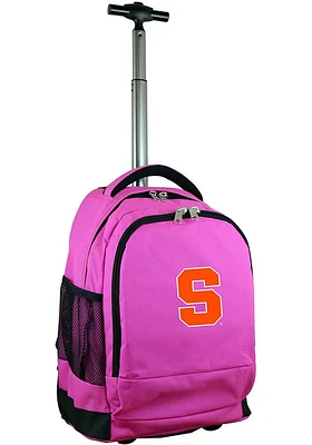 Syracuse Orange Pink Wheeled Premium Backpack