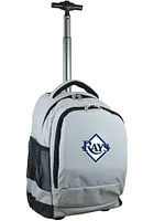 Tampa Bay Rays Grey Wheeled Premium Backpack
