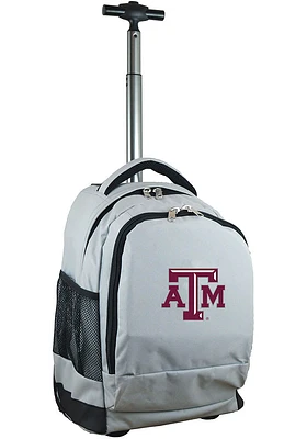 Texas A&M Aggies Grey Wheeled Premium Backpack