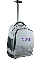 TCU Horned Frogs Grey Wheeled Premium Backpack