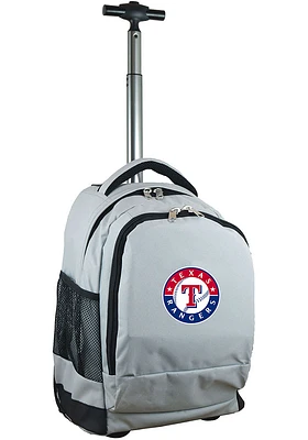 Texas Rangers Grey Wheeled Premium Backpack
