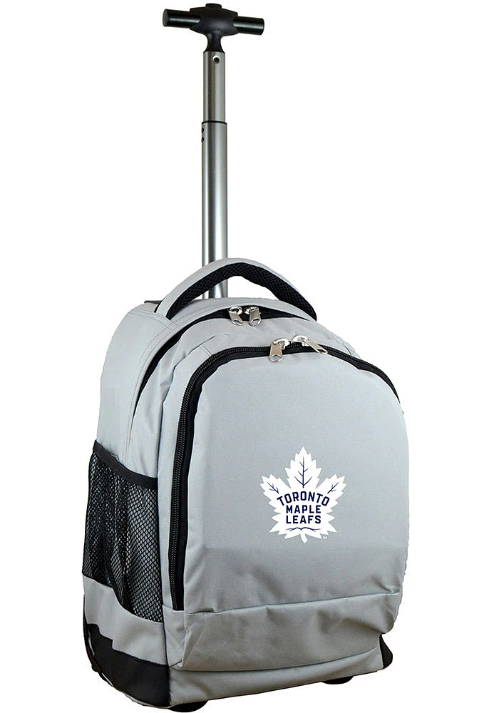 Toronto Maple Leafs Grey Wheeled Premium Backpack