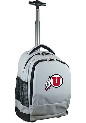 Utah Utes Grey Wheeled Premium Backpack