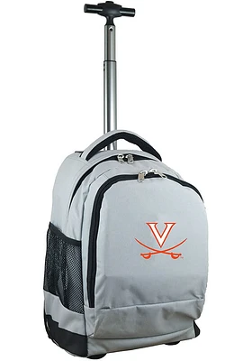 Virginia Cavaliers Grey Wheeled Premium Backpack