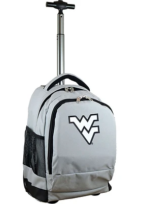 West Virginia Mountaineers Grey Wheeled Premium Backpack