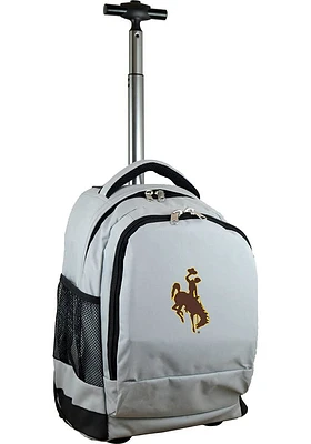Wyoming Cowboys Grey Wheeled Premium Backpack