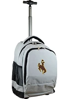 Wyoming Cowboys Grey Wheeled Premium Backpack