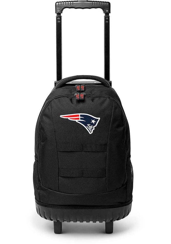 New England Patriots Black 18 Wheeled Tool Backpack