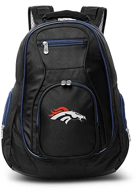 Denver Broncos Black 19 Laptop Navy Trim Backpack
