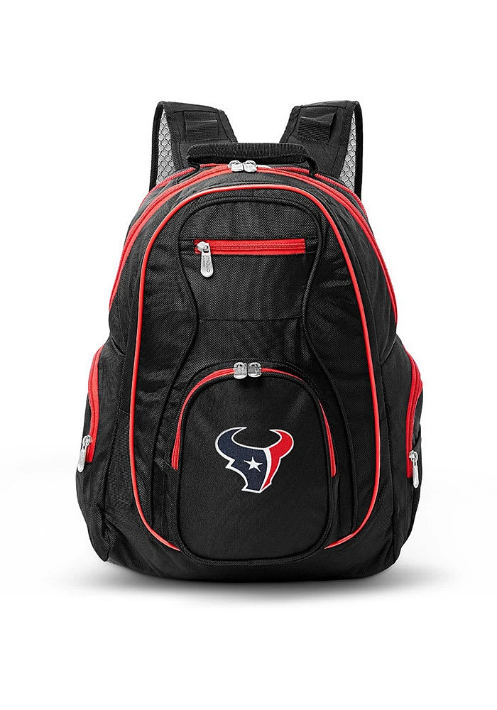 Houston Texans Black 19 Laptop Red Trim Backpack