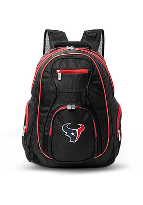 Houston Texans Black 19 Laptop Red Trim Backpack
