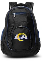 Los Angeles Rams Black 19 Laptop Navy Trim Backpack