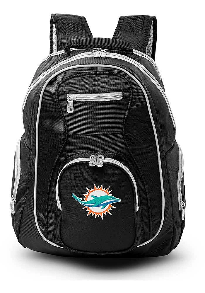 Miami Dolphins Black 19 Laptop Gray Trim Backpack